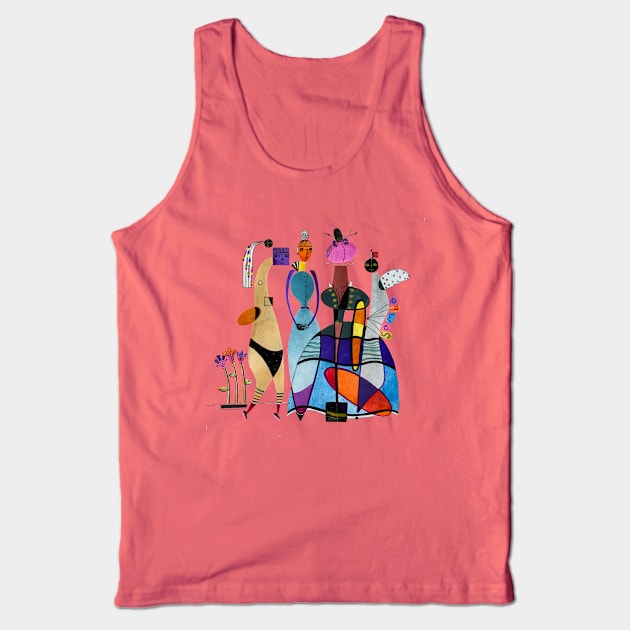 Costume Party Tank Top by Elena Samborskaja`s art